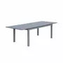 SWEEEK Table extensible - Chicago Anthracite - Table en aluminium 175/245cm avec rallonge. 8 places