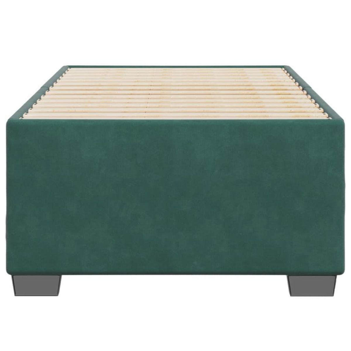 VIDAXL Cadre de lit sans matelas vert fonce 90x200 cm velours