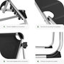 Voir la diapositive 3 : tectake Bain de soleil Transat Chaise longue Rembourrage épais, Pliable noir