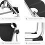 Voir la diapositive 3 : tectake Bain de soleil Transat Chaise longue Rembourrage épais, Pliable noir