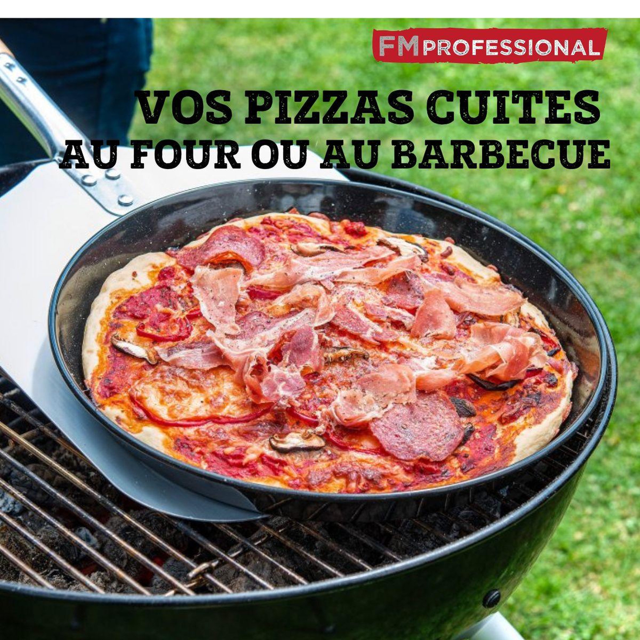 Voir la diapositive 2 : FM PROFESSIONAL Plaque à pizza perforée ronde four et barbecue 32 cm fm professional barbecue