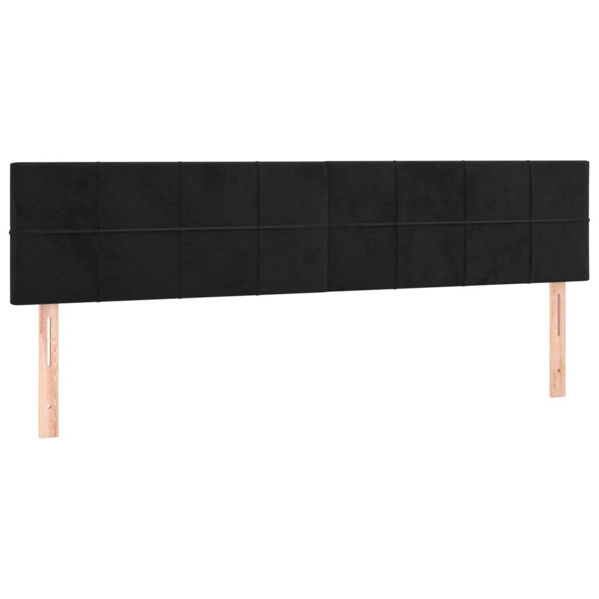 Voir la diapositive 2 : VIDAXL Tetes de lit 2 pcs Noir 100x5x78/88 cm Velours