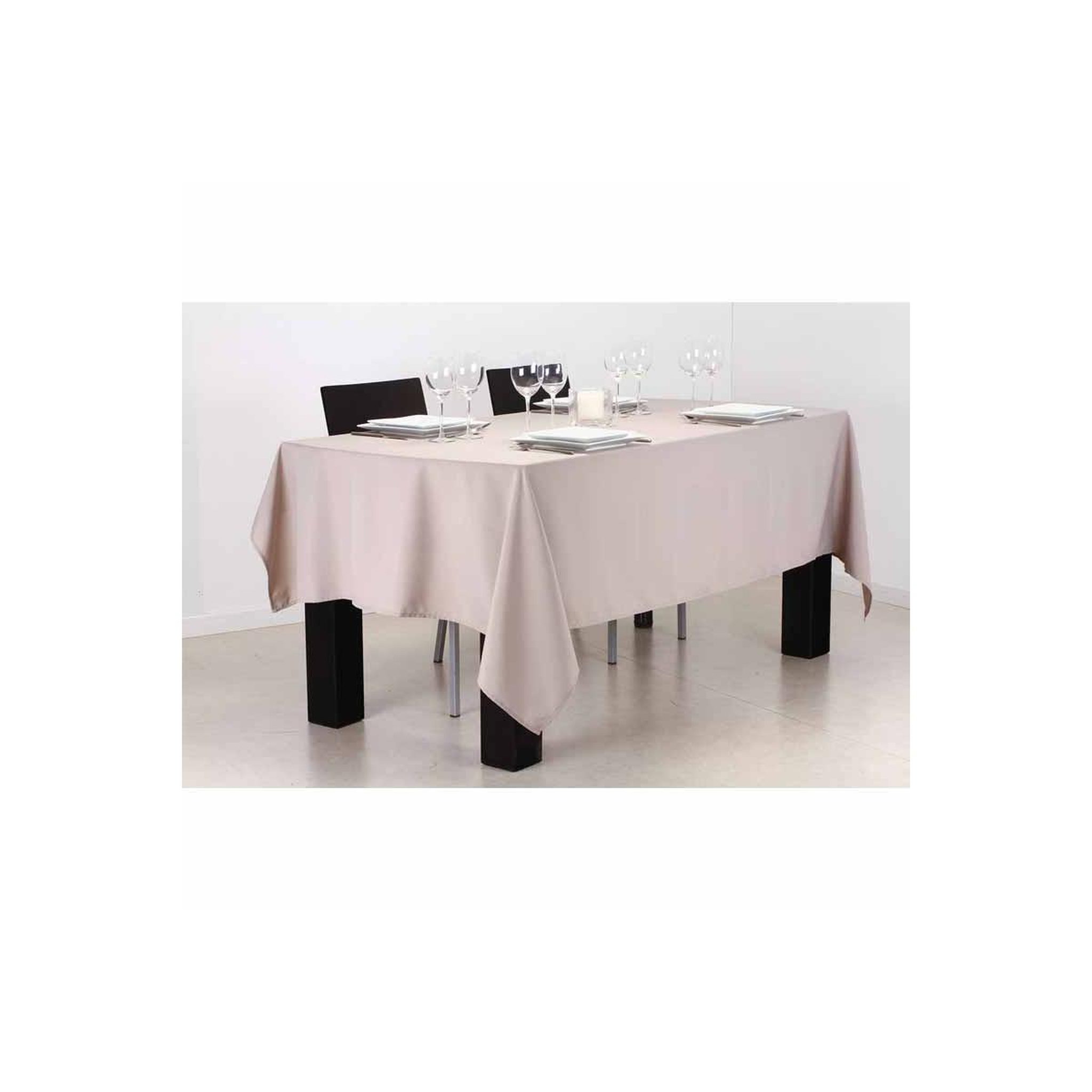 Voir la diapositive 4 : ATMOSPHERA Nappe antitache  unie  140x240cm lin
