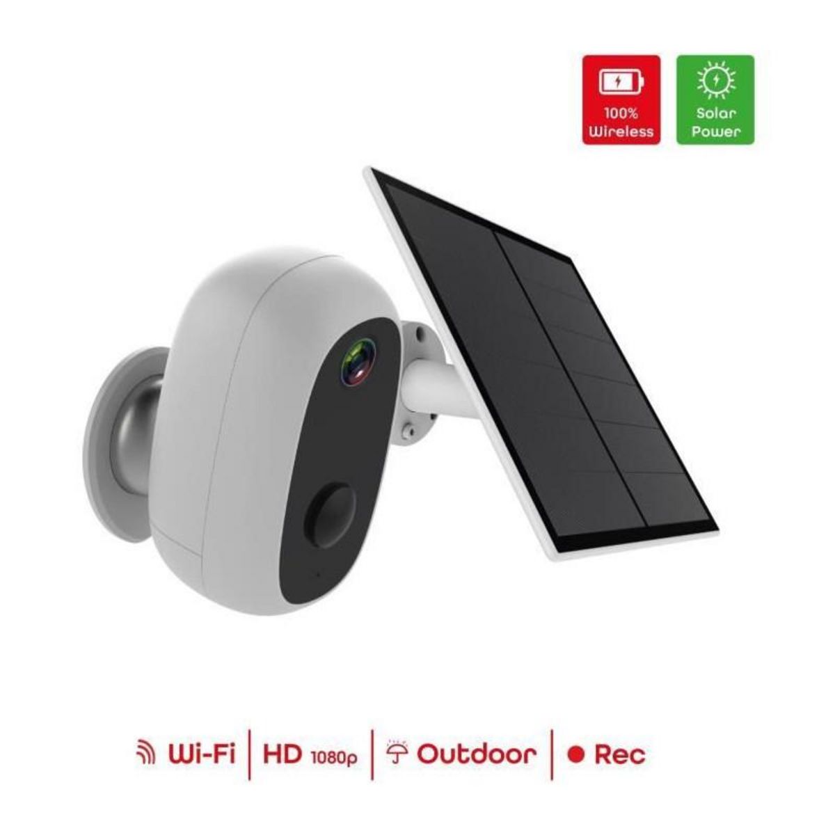 CHACON 2 caméras avec panneau solaire - CHACON - 2-IPCAM-BE03-PS - Extérieur - WiFi