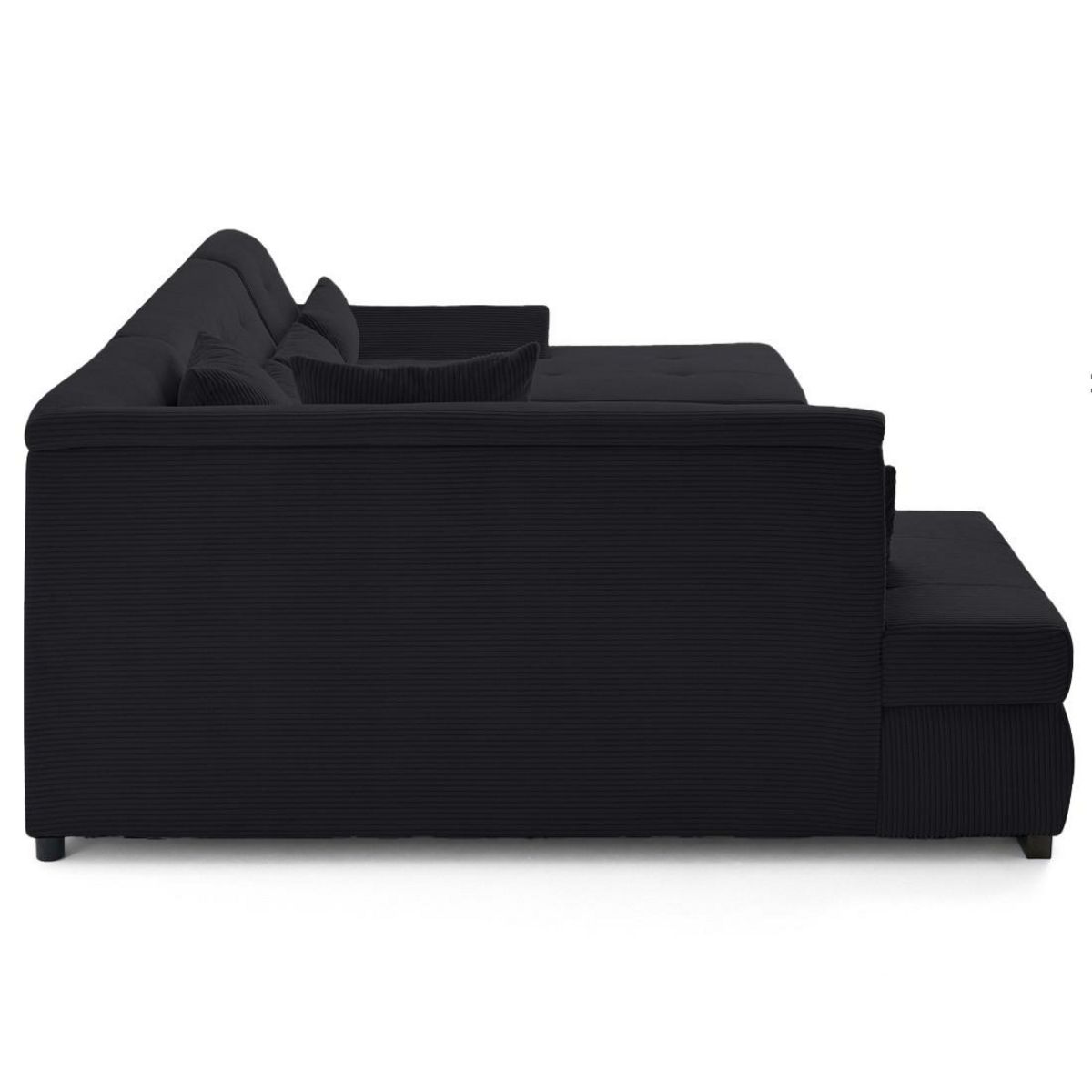 LISA DESIGN Vermont s - canapé panoramique d'angle gauche 7 places en velours côtelé