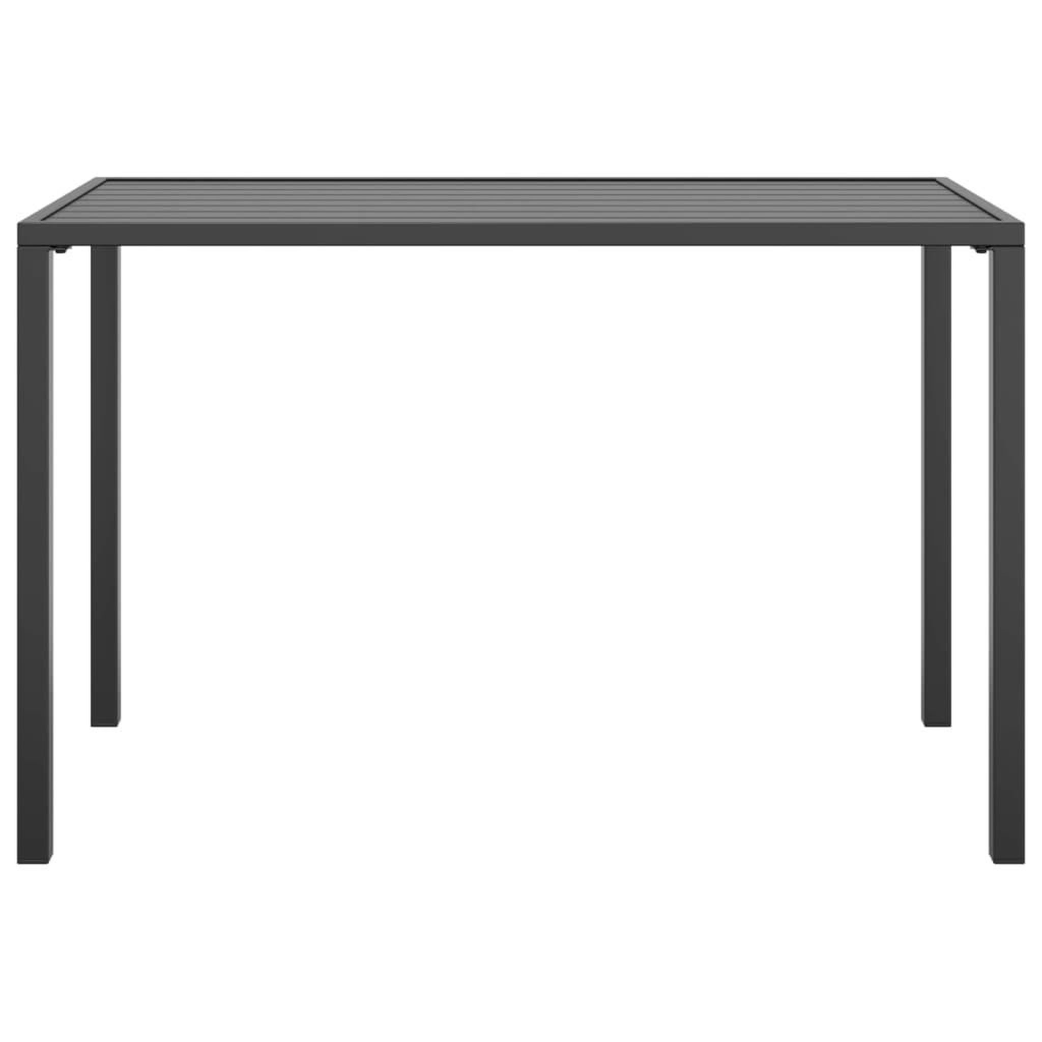 Voir la diapositive 3 : VIDAXL Table a manger de jardin anthracite 110x54x70 cm acier