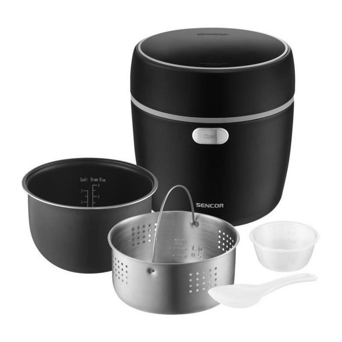 SENCO Cuiseur a riz - SENCOR - SRM 0671BK - 350 W - 0,6 L - Noir