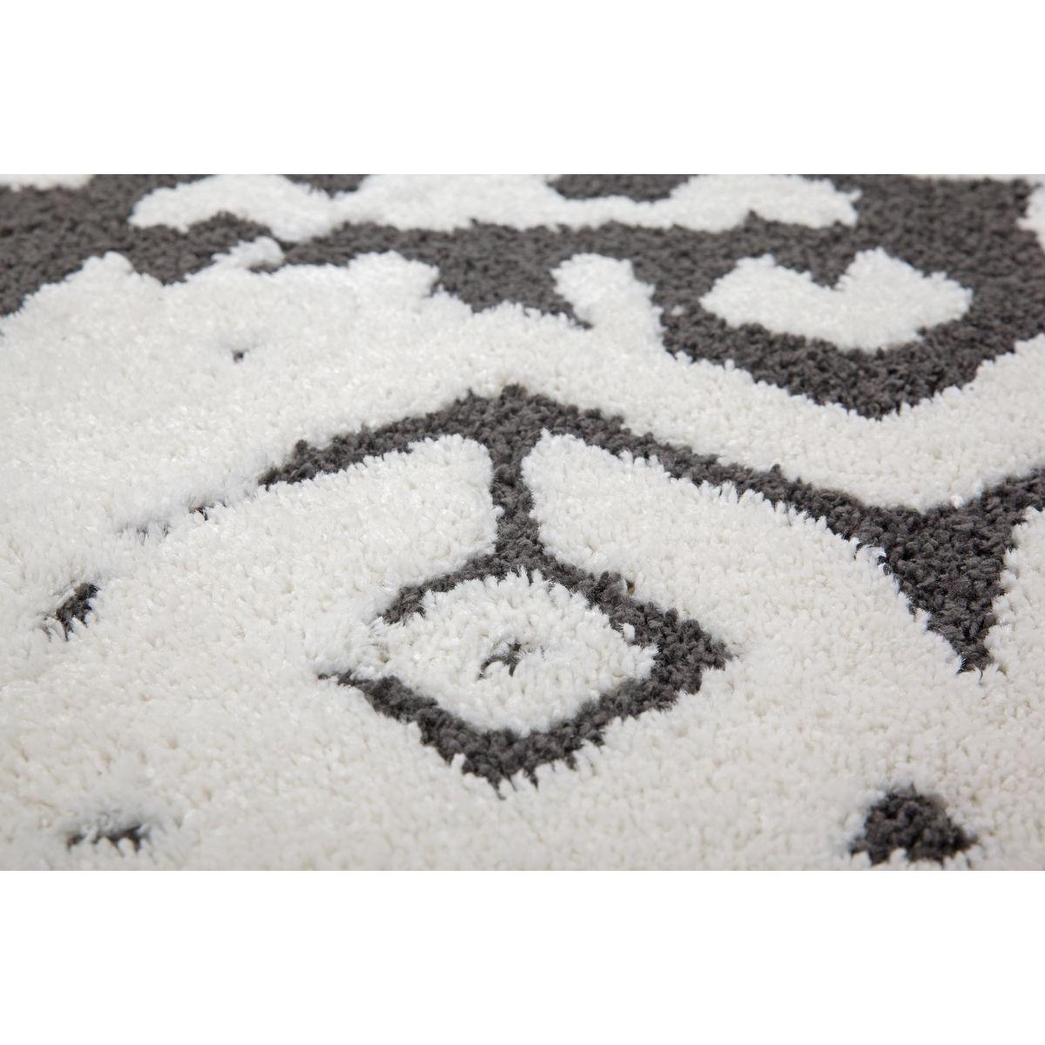 Voir la diapositive 3 : Paris Prix Tapis Ethnique à Franges  Agadir  Noir & Blanc