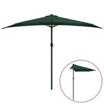 VIDAXL Parasol de balcon avec mat en aluminium Vert 300x155 cm Demi