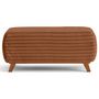 Voir la diapositive 2 : BEST MOBILIER Cristal - bout de lit - en fausse fourrure côtelée