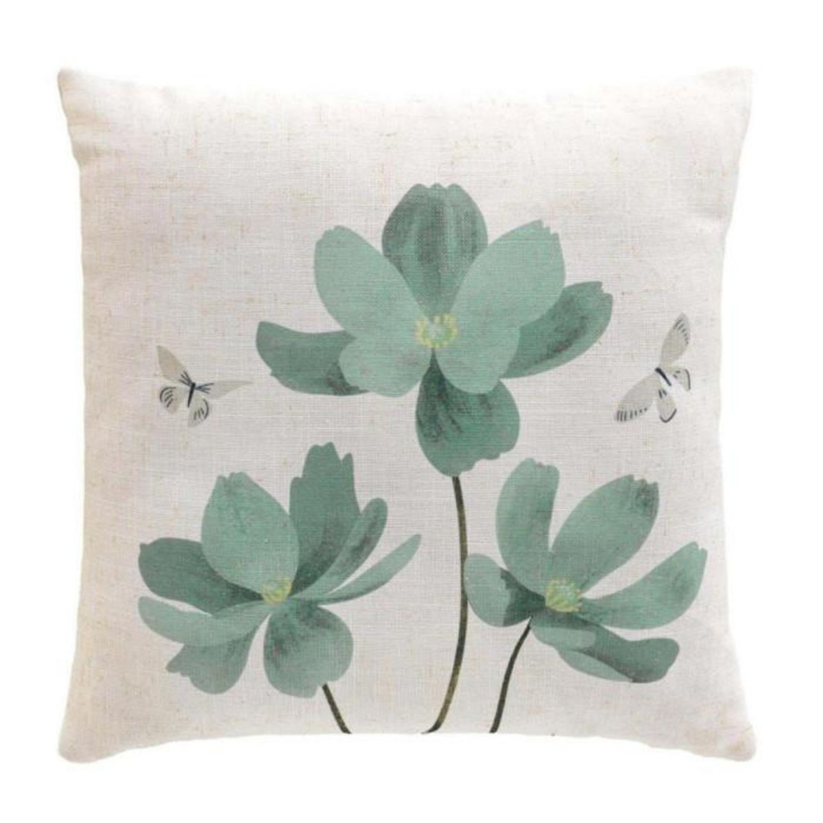 Paris Prix Coussin Déco Imprimé  Palmiflore  45x45cm Vert