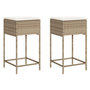 Voir la diapositive 2 : VIDAXL Tabourets de bar jardin avec coussins lot de 2 beige poly rotin