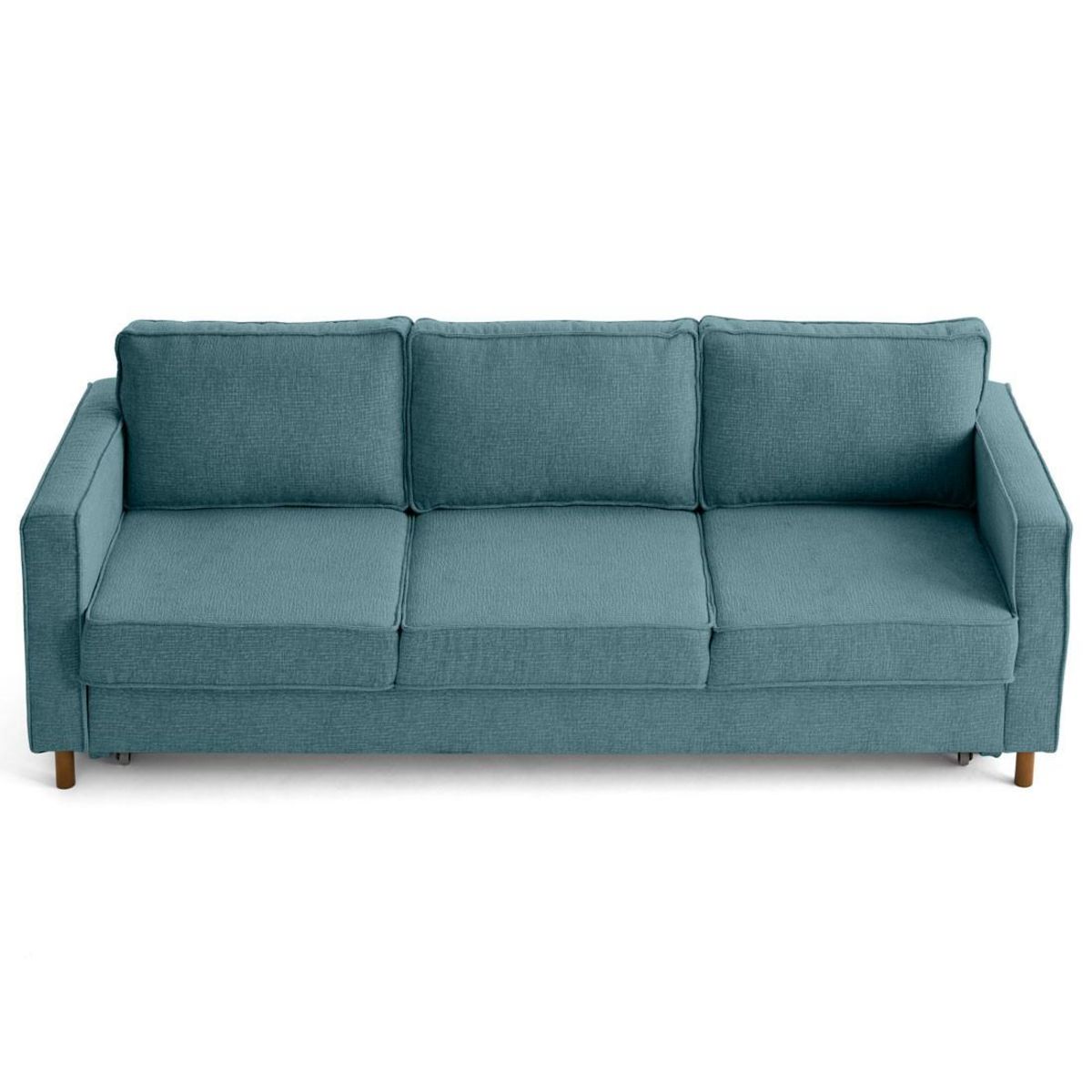 LISA DESIGN Jake - canapé droit 3 places convertible en tissu velours relief