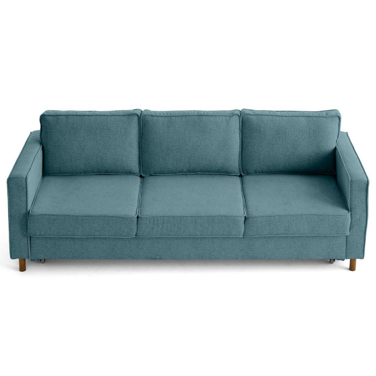 LISA DESIGN Jake - canapé droit 3 places convertible en tissu velours relief