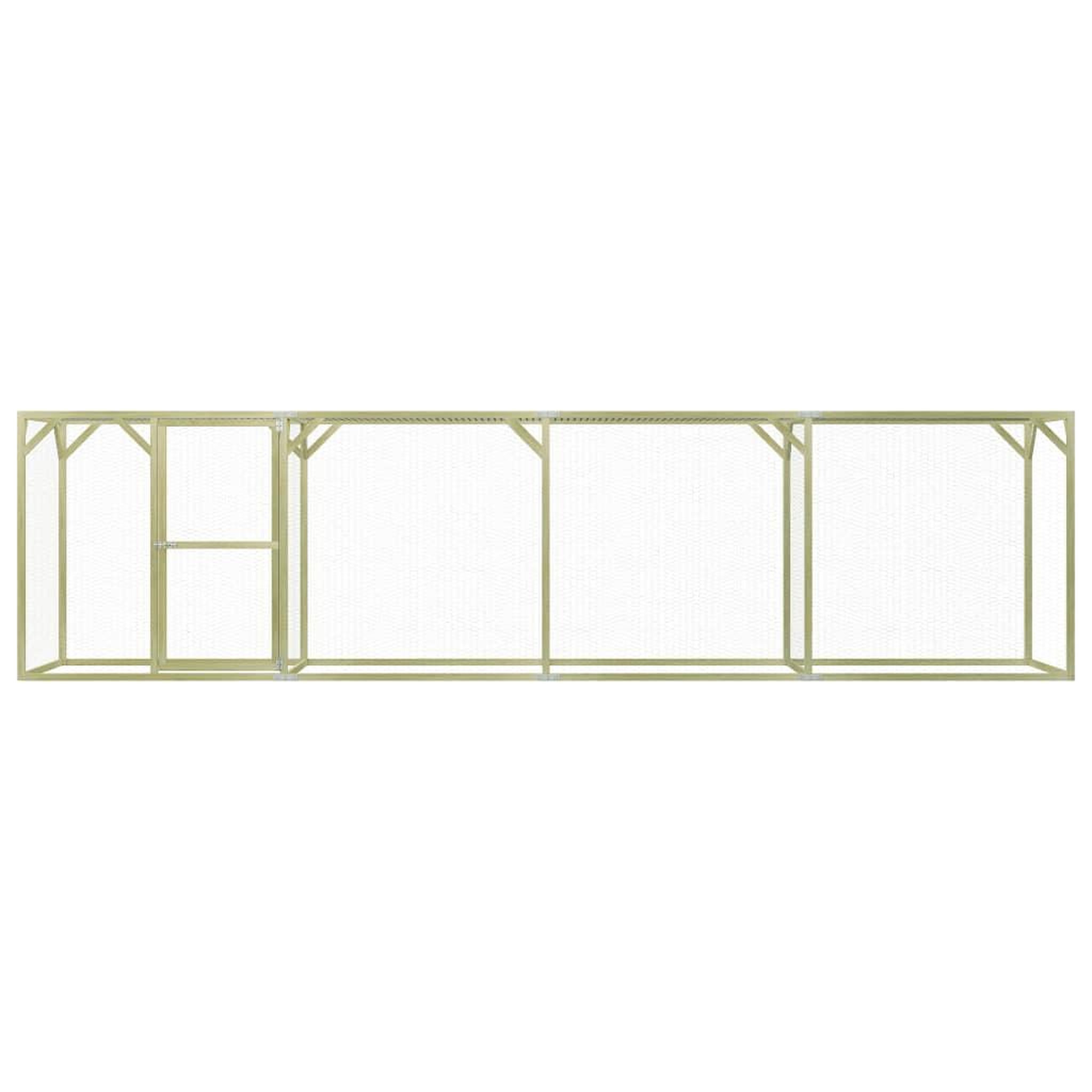 Voir la diapositive 2 : VIDAXL Poulailler 1,5x6x1,5 m Pinede impregnee