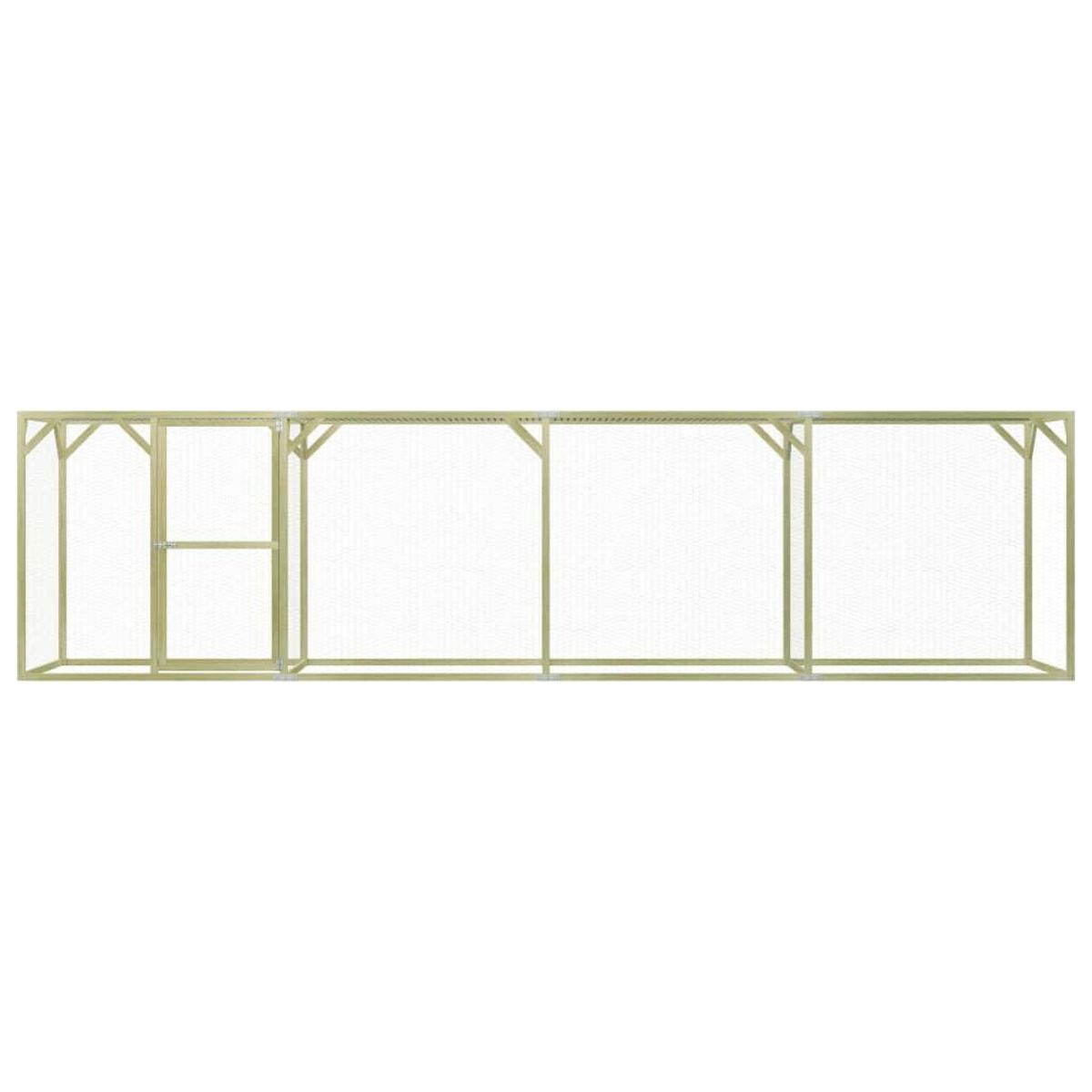 VIDAXL Poulailler 1,5x6x1,5 m Pinede impregnee