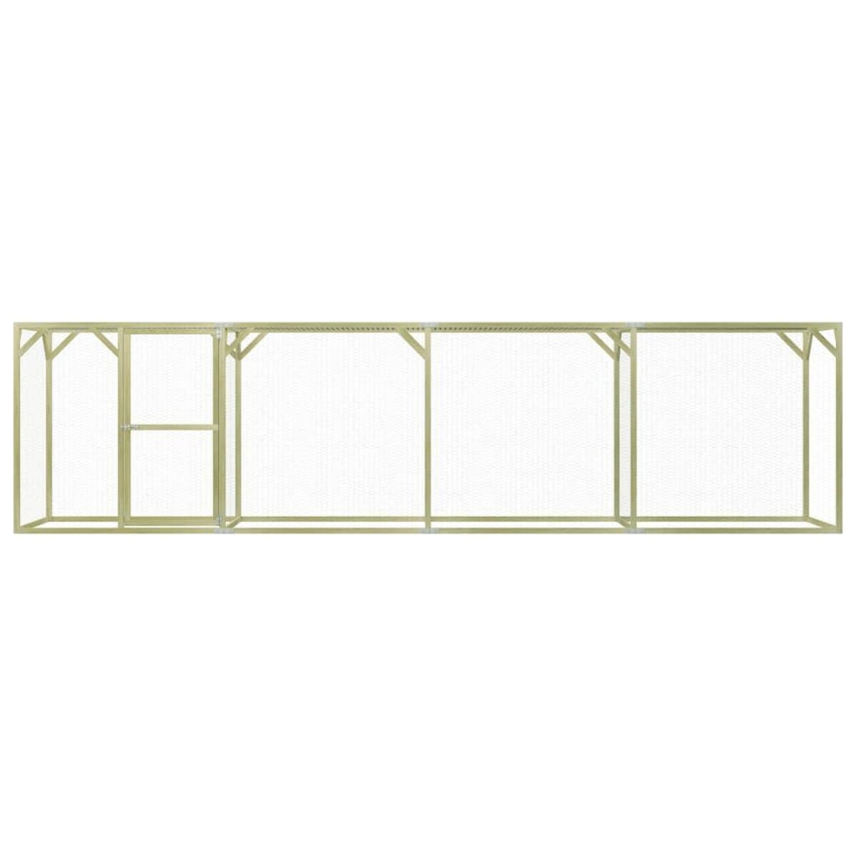 VIDAXL Poulailler 1,5x6x1,5 m Pinede impregnee