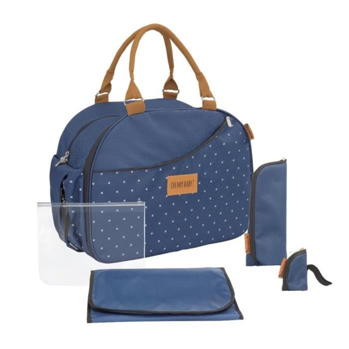 BADABULLE Sac langer bleu Weekend pas cher Auchan