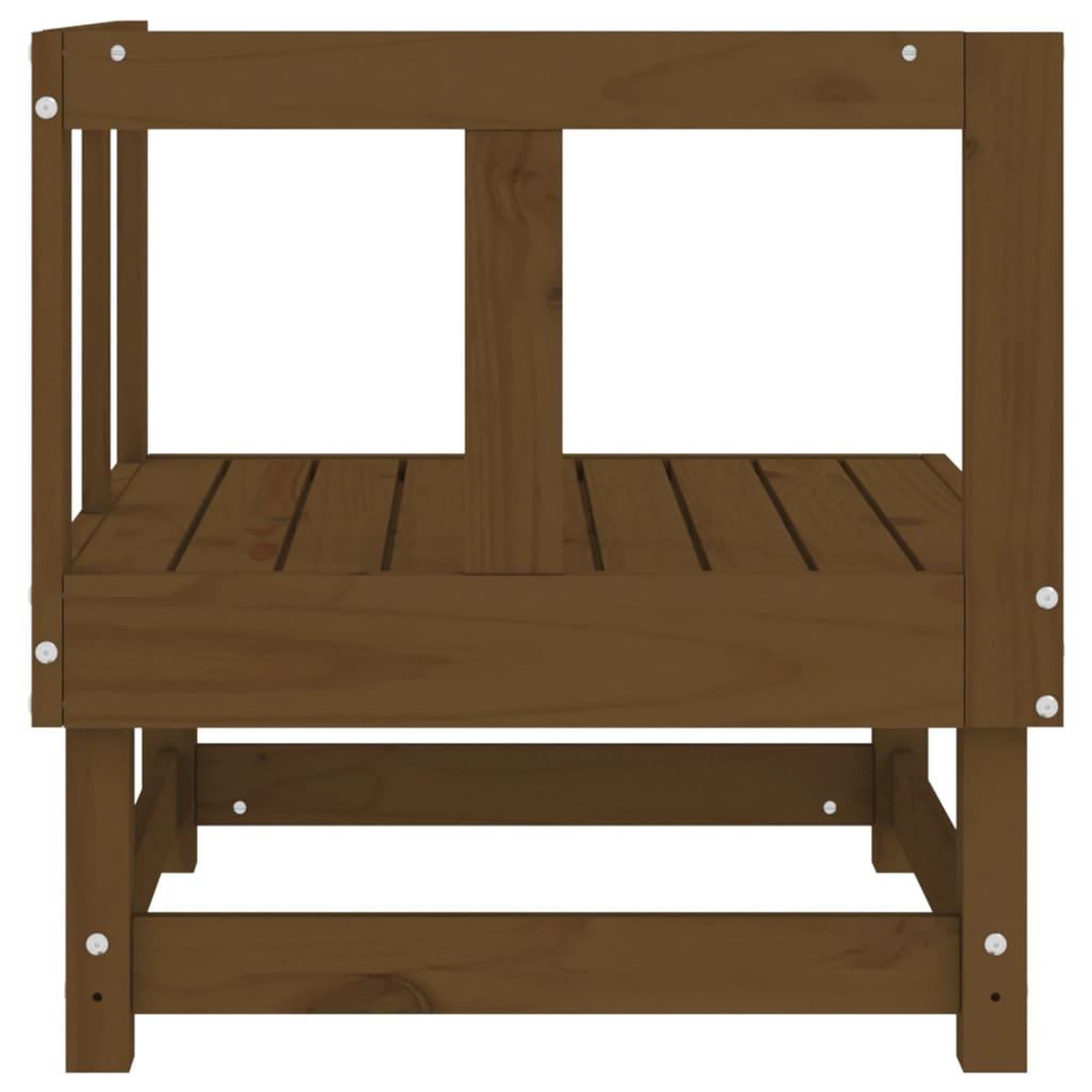 Voir la diapositive 5 : VIDAXL Canapes d'angle de jardin 2 pcs marron miel bois de pin solide