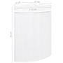 Voir la diapositive 6 : VIDAXL Panier a linge d'angle Bambou Blanc 60 L