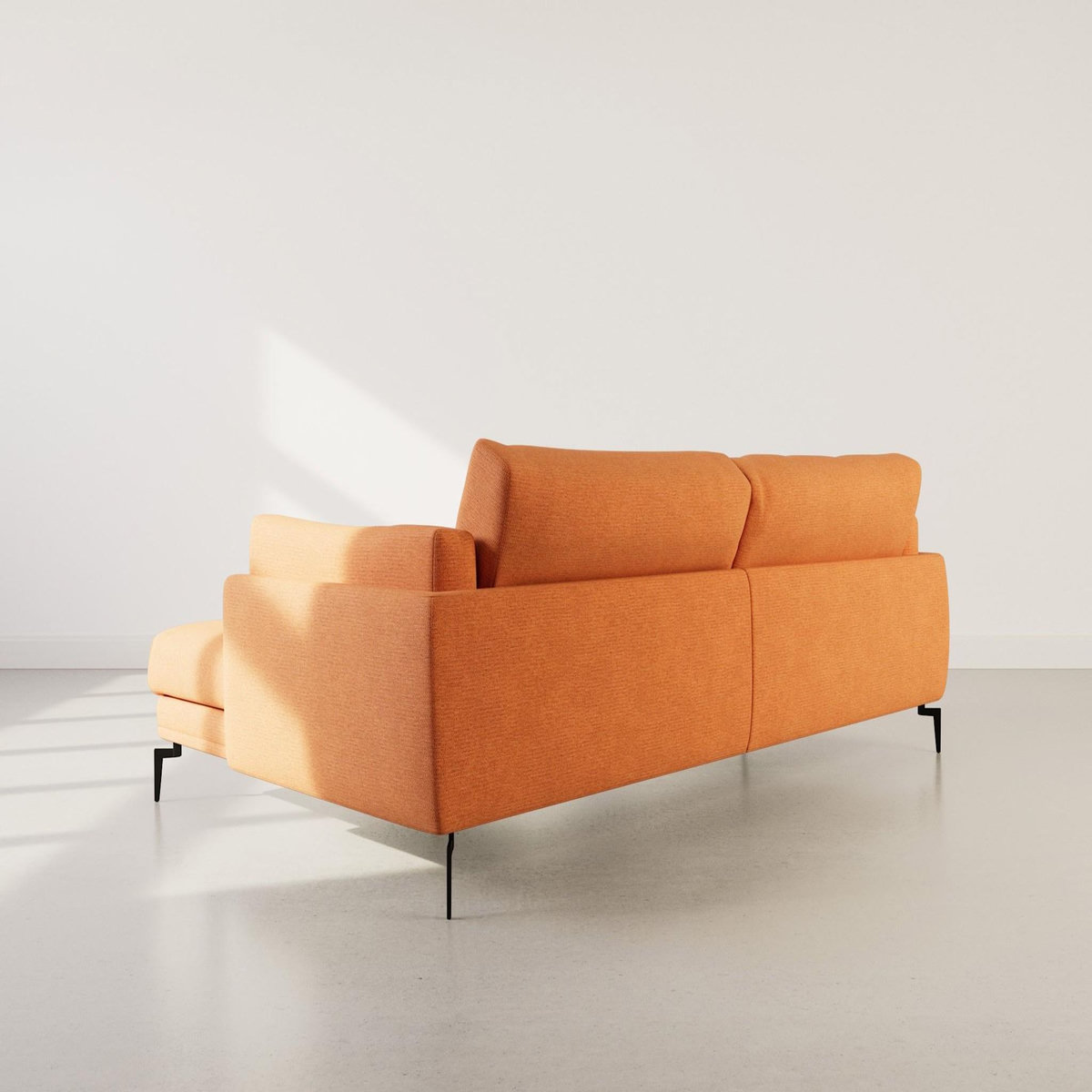 LISA DESIGN Carlos - canapé d'angle droit 4 places ultra moelleux en tissu texturé