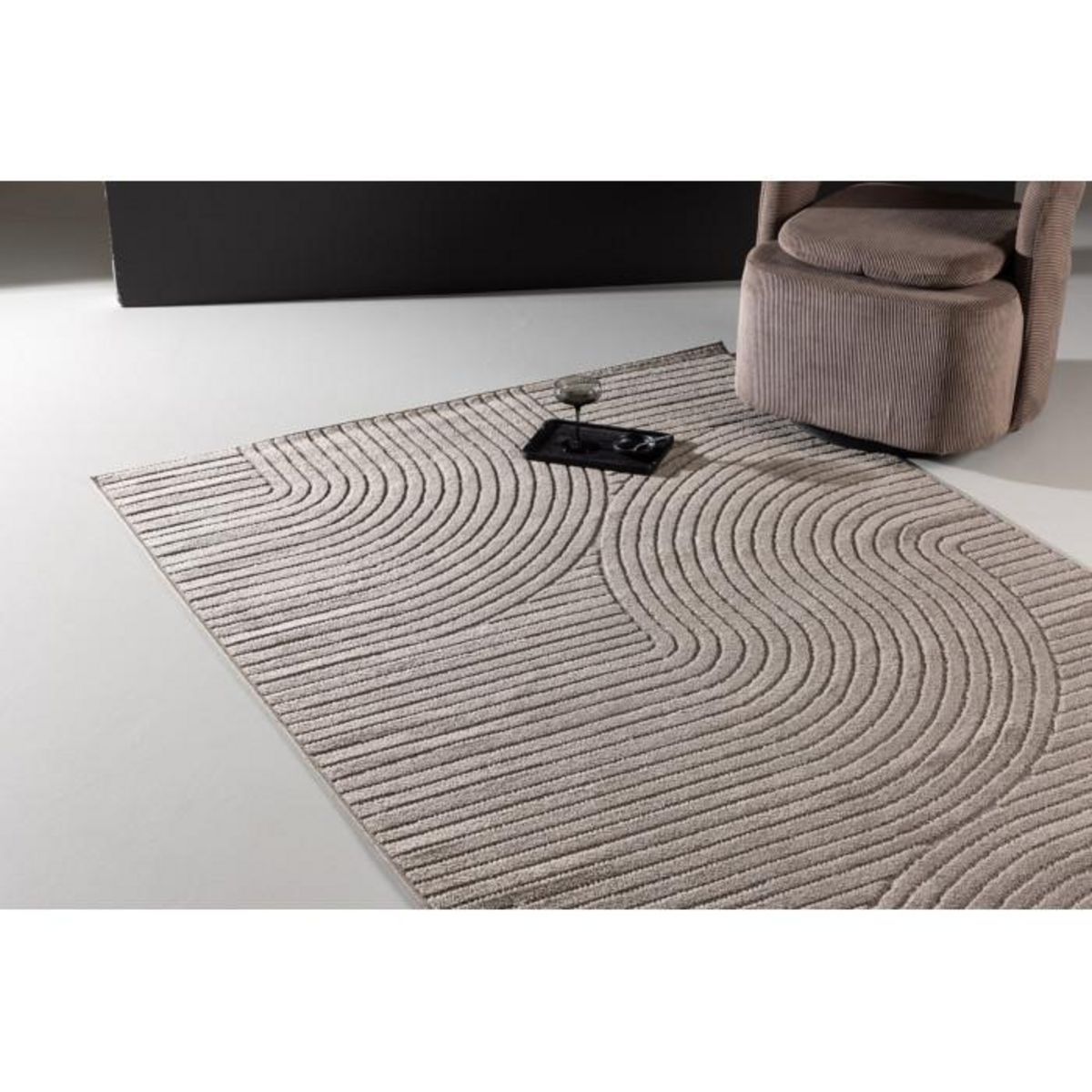 Paris Prix Tapis Déco  Vince Solar  160x230cm Marron