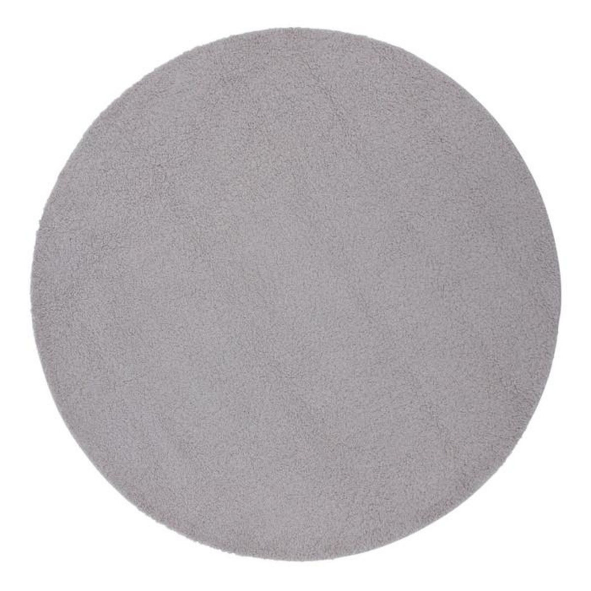 Paris Prix Tapis Rond Bouclette  Teddy  200cm Gris