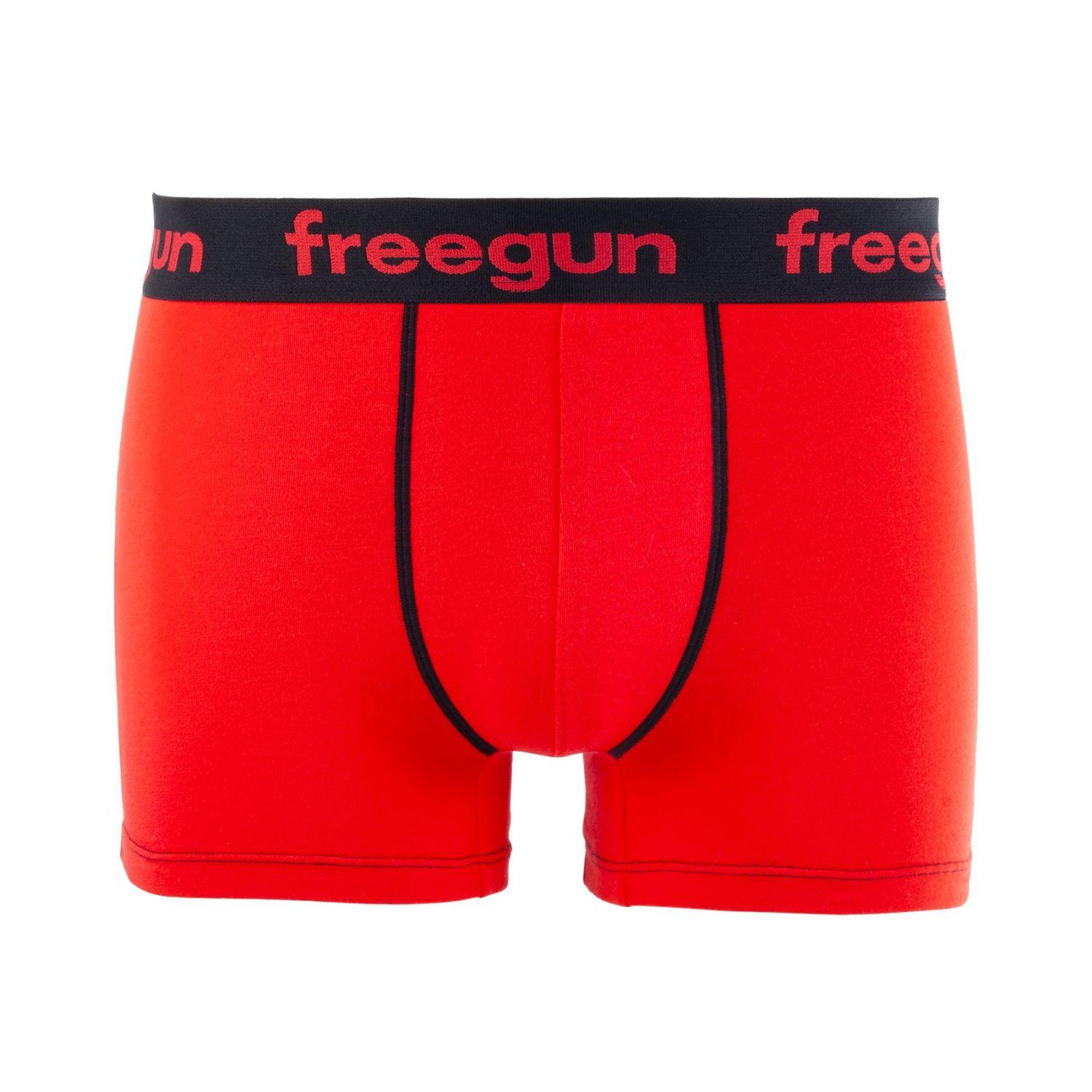 Voir la diapositive 3 : FREEGUN Lot de 6 Boxers coton homme Uni