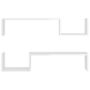 Voir la diapositive 5 : VIDAXL Etageres murales 2 pcs blanc brillant bois d'ingenierie