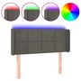 Voir la diapositive 2 : VIDAXL Tete de lit a LED Gris fonce 103x16x78/88 cm Velours