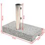 Voir la diapositive 6 : VIDAXL Socle de parasol Granite rectangulaire 25 kg