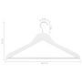Voir la diapositive 6 : VIDAXL Cintres antiderapants 20 pcs Blanc Bois dur