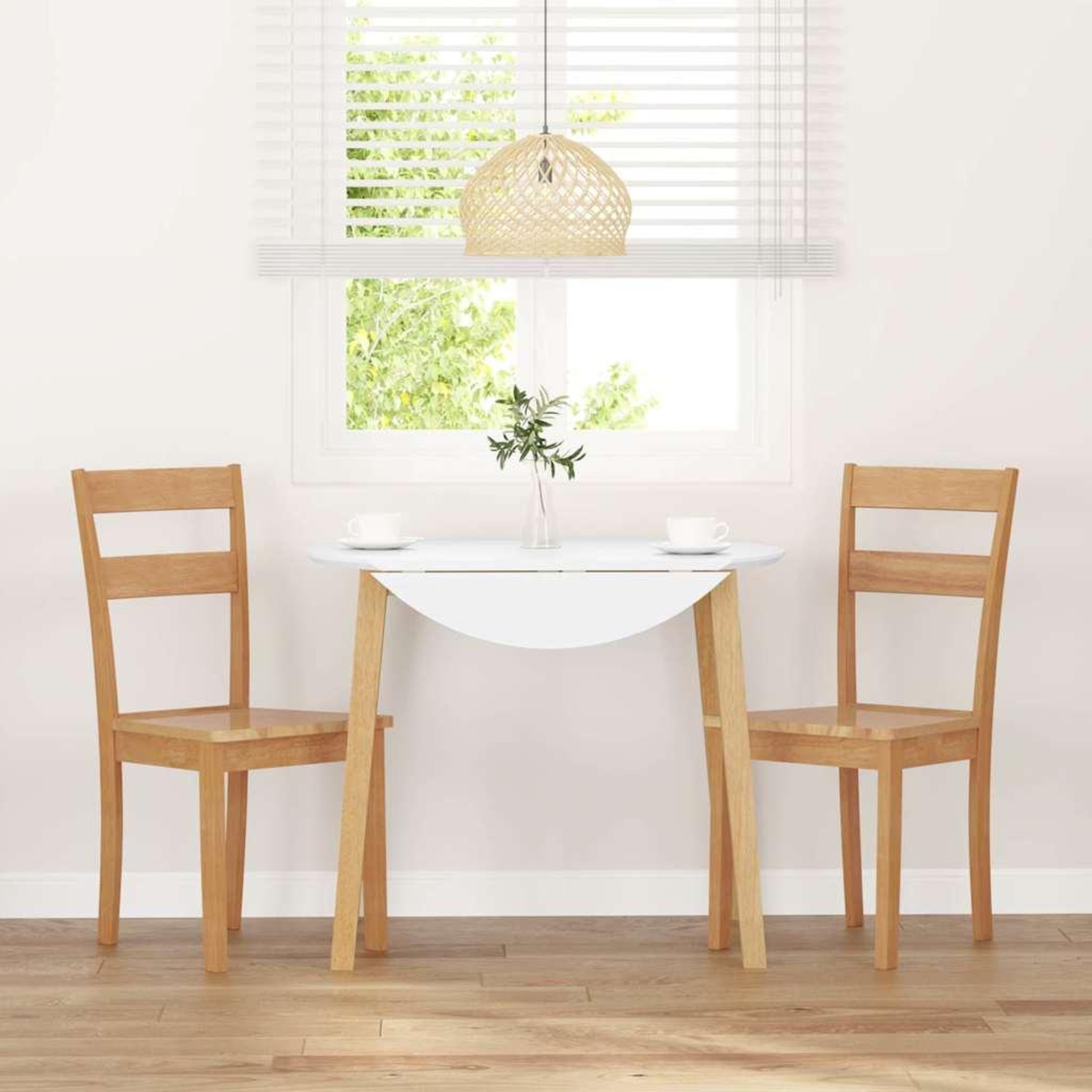 Voir la diapositive 3 : VIDAXL Chaises a manger 2 pcs bois massif naturel caoutchouc