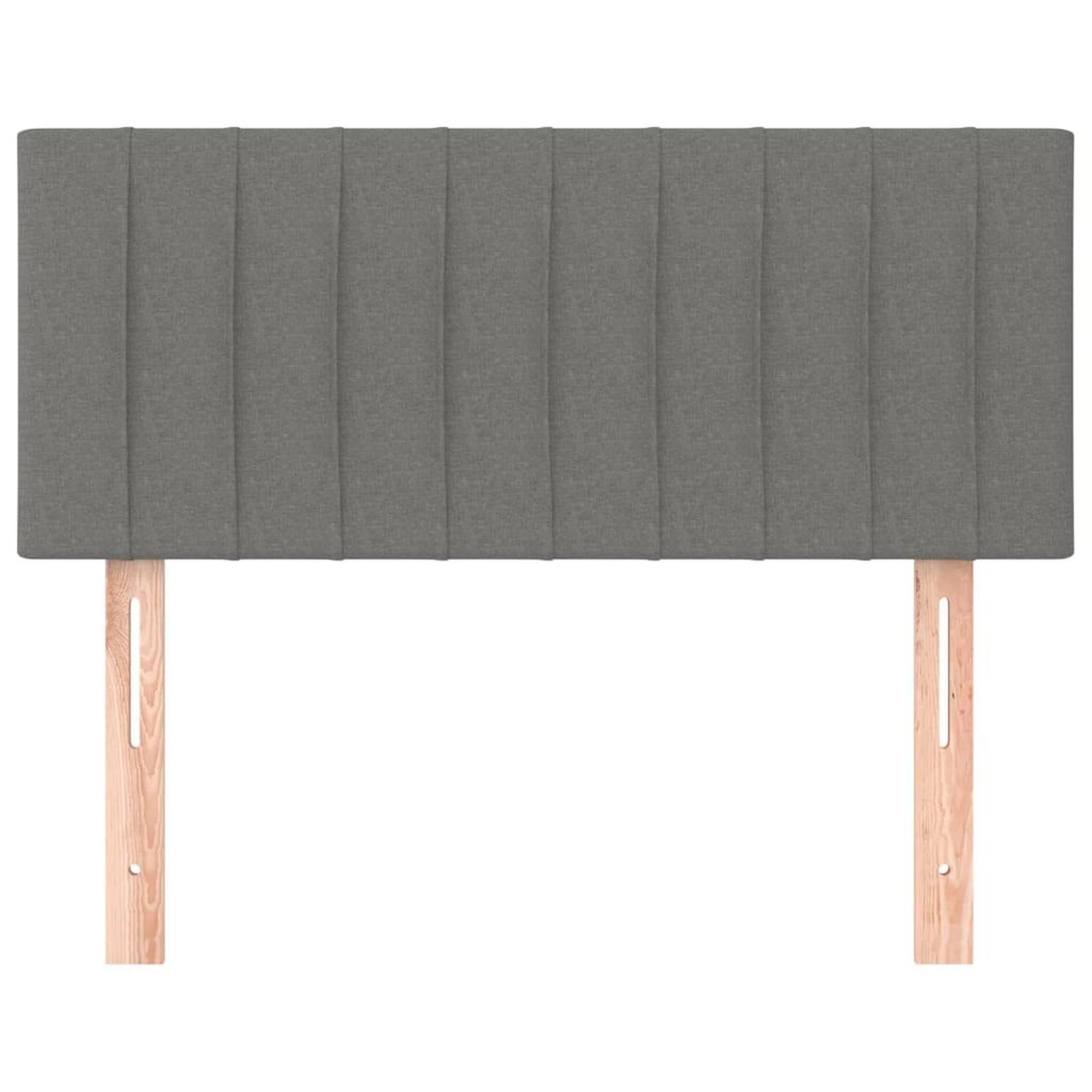 Voir la diapositive 3 : VIDAXL Tete de lit Gris fonce 100x5x78/88 cm Tissu
