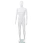 Voir la diapositive 2 : VIDAXL Mannequin homme corps complet base verre Blanc brillant 185 cm