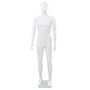 Voir la diapositive 2 : VIDAXL Mannequin homme corps complet base verre Blanc brillant 185 cm