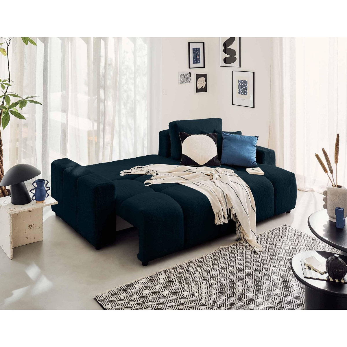 LISA DESIGN Crocus - canapé d'angle réversible - 4 places - convertible avec coffre - en fausse fourrure