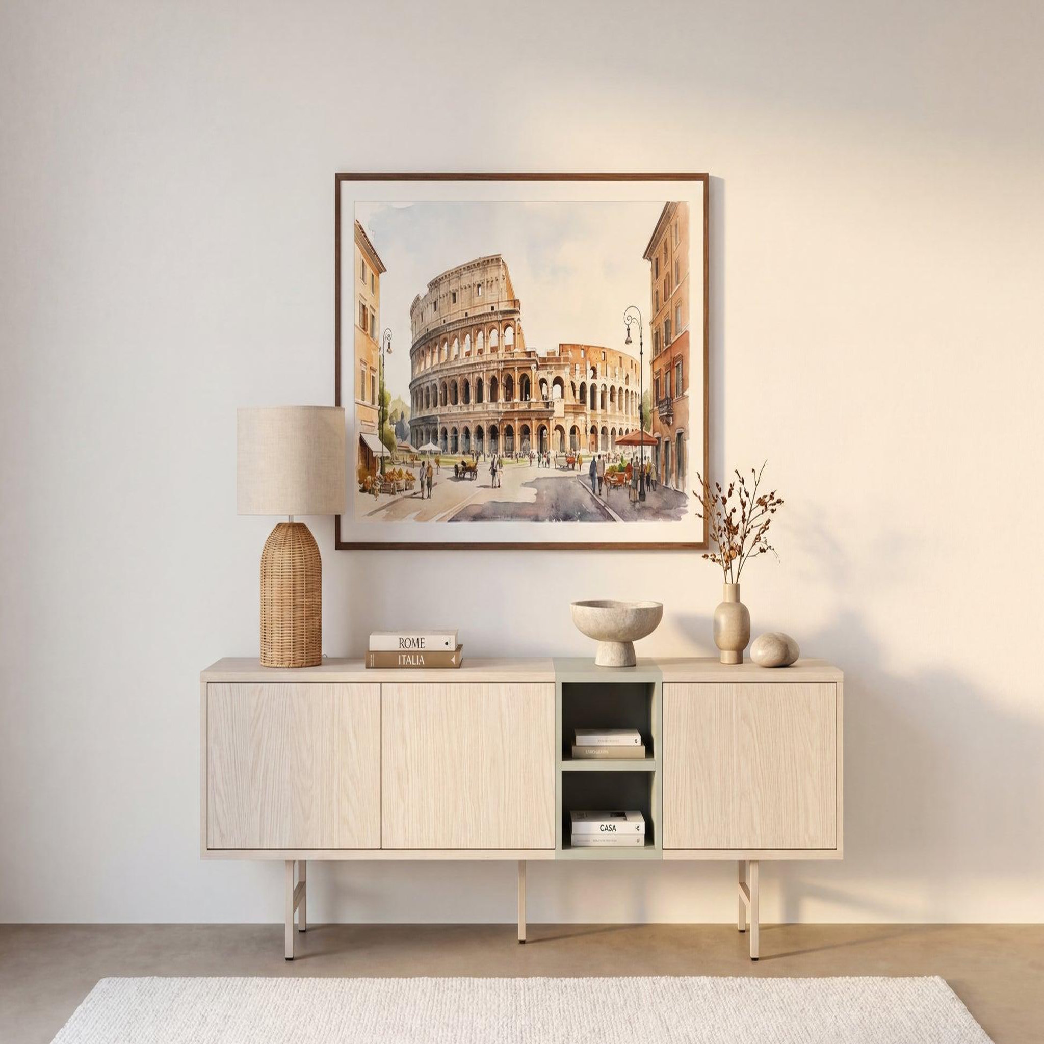 Voir la diapositive 2 : CASANOVA PARIS Carlo - meuble tv 180cm en mélamine beige