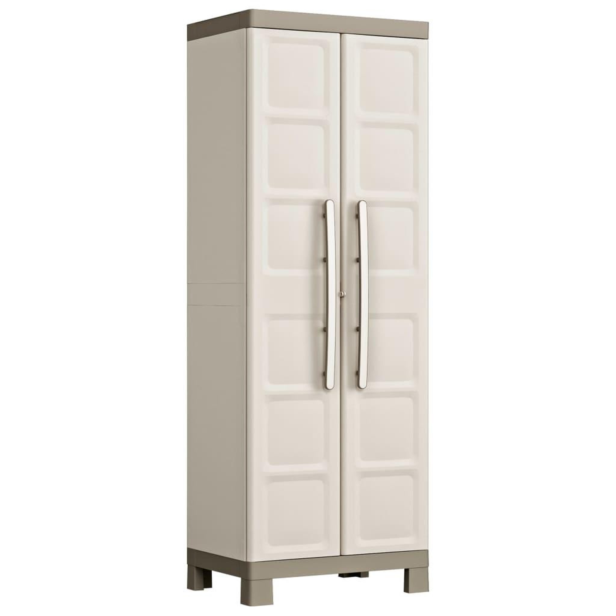 Voir la diapositive 1 : Keter Keter Armoire de rangement a etageres Excellence Beige et taupe 182 cm