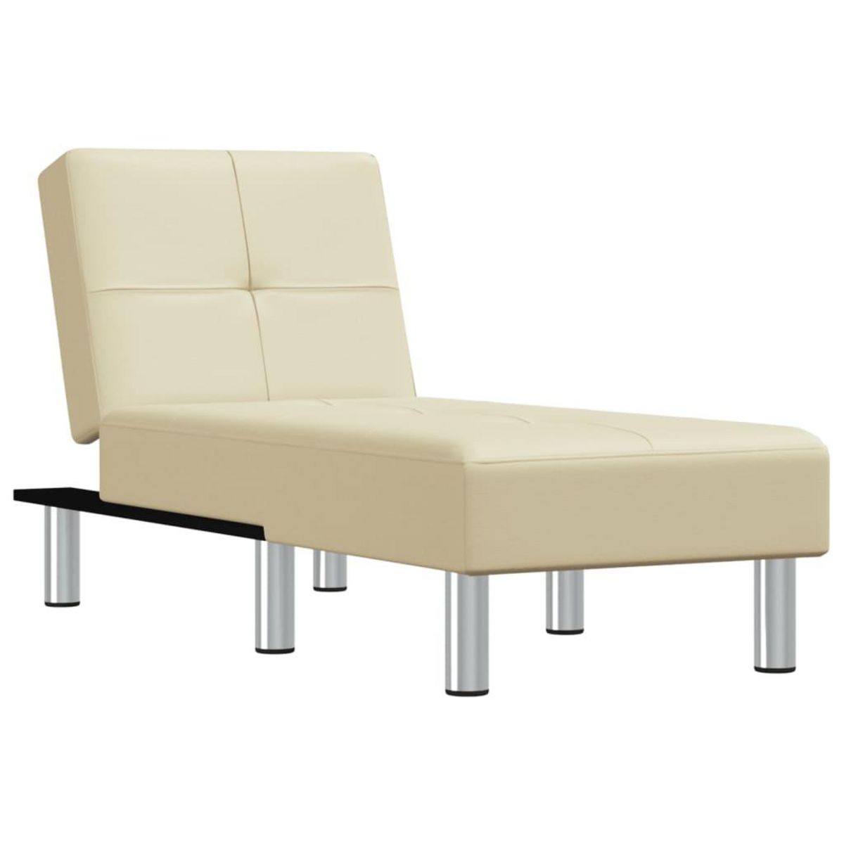 VIDAXL Chaise longue creme similicuir