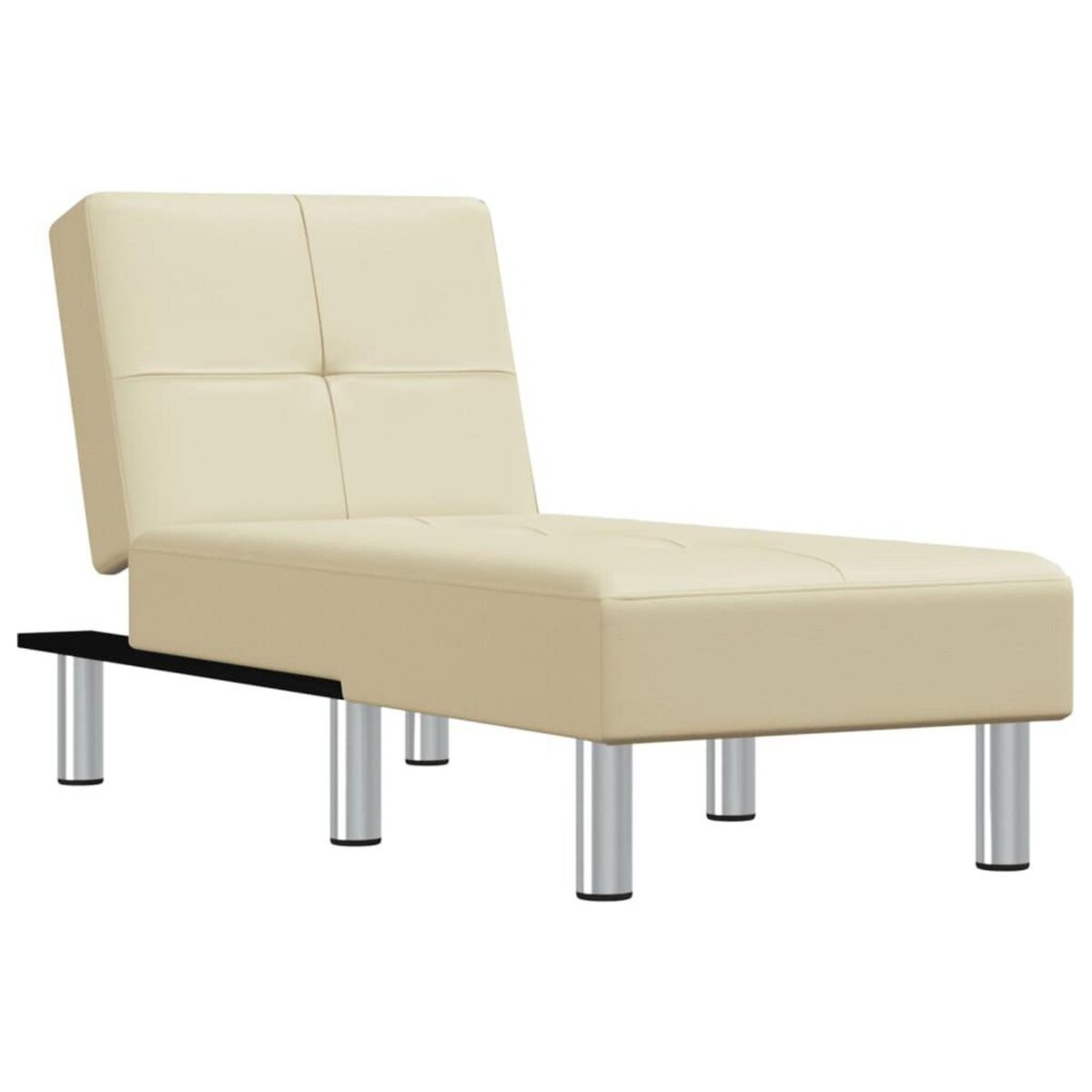 VIDAXL Chaise longue creme similicuir