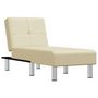 Voir la diapositive 2 : VIDAXL Chaise longue creme similicuir