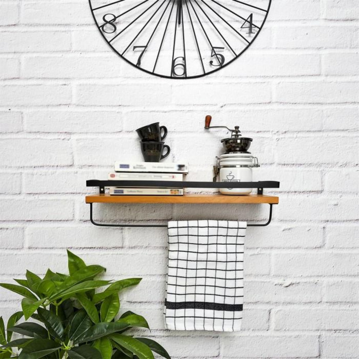 Paris Prix Étagère Murale en Bois  Industriel  44cm Marron