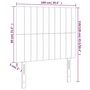 Voir la diapositive 6 : VIDAXL Tete de lit a LED Gris fonce 100x5x118/128 cm Velours