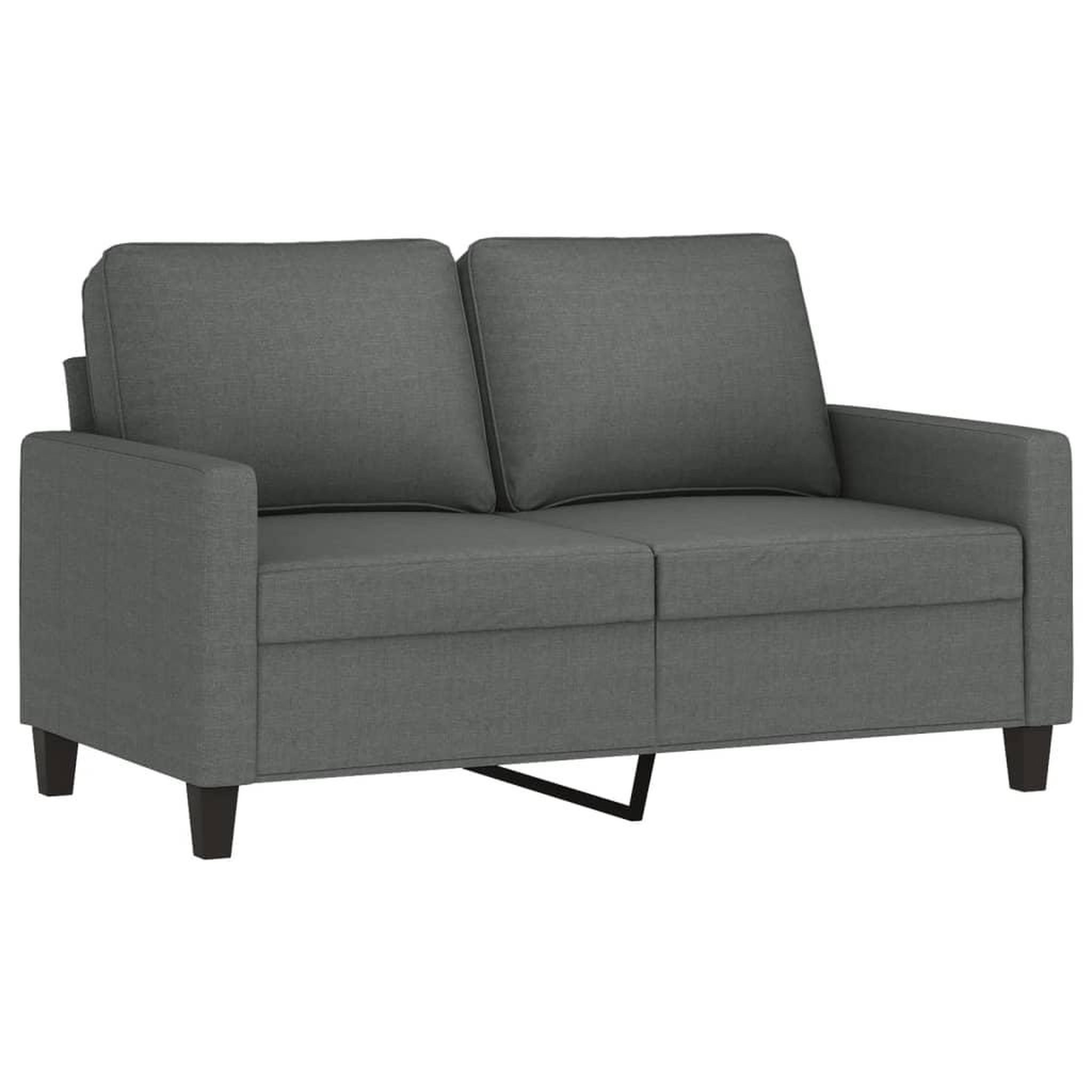 Voir la diapositive 3 : VIDAXL Ensemble de canapes 2 pcs avec coussins Gris fonce Tissu