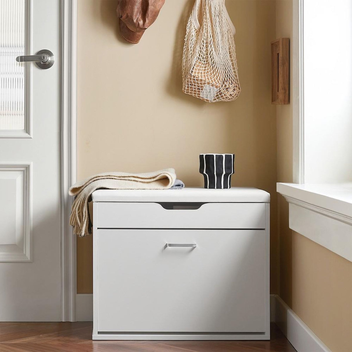 SOBUY SoBuy - Banc de Rangement à Chaussures avec Un Tiroir - Moderne - FSR95