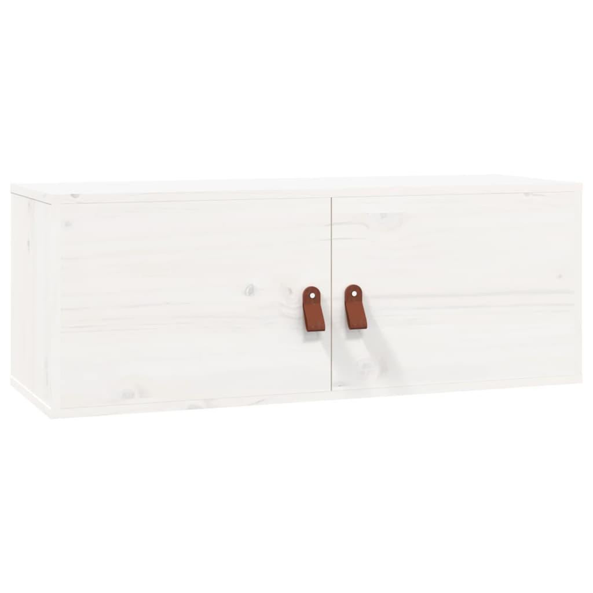 Voir la diapositive 2 : VIDAXL Armoire murale Blanc 80x30x30 cm Bois de pin massif