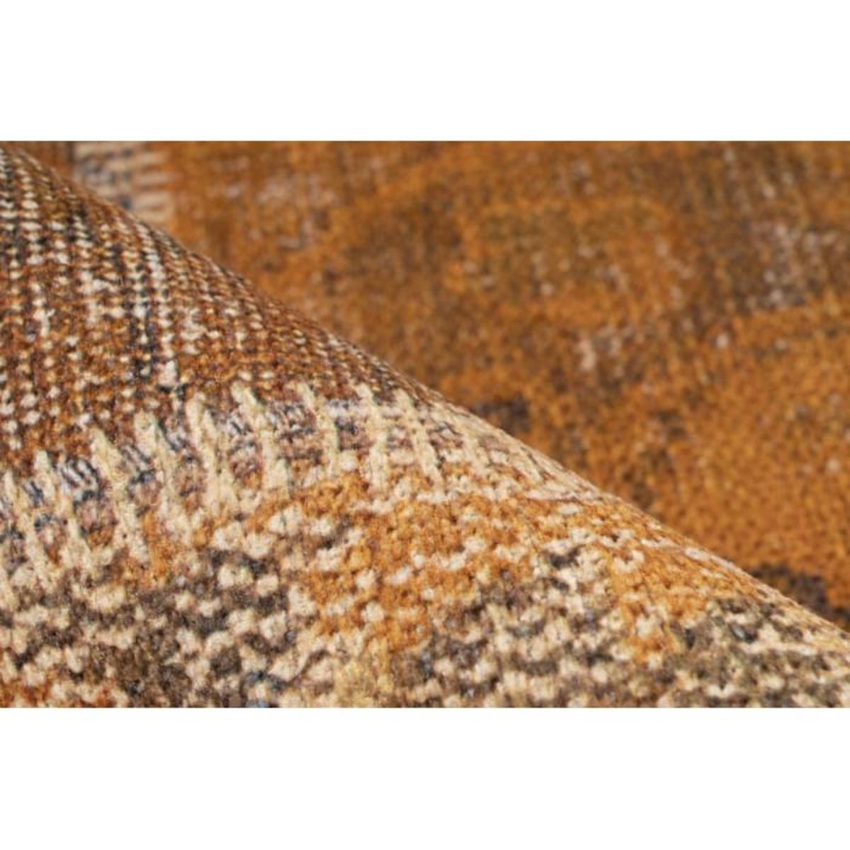 Paris Prix Tapis Tissé Imprimé Patchwork  Faye  Or