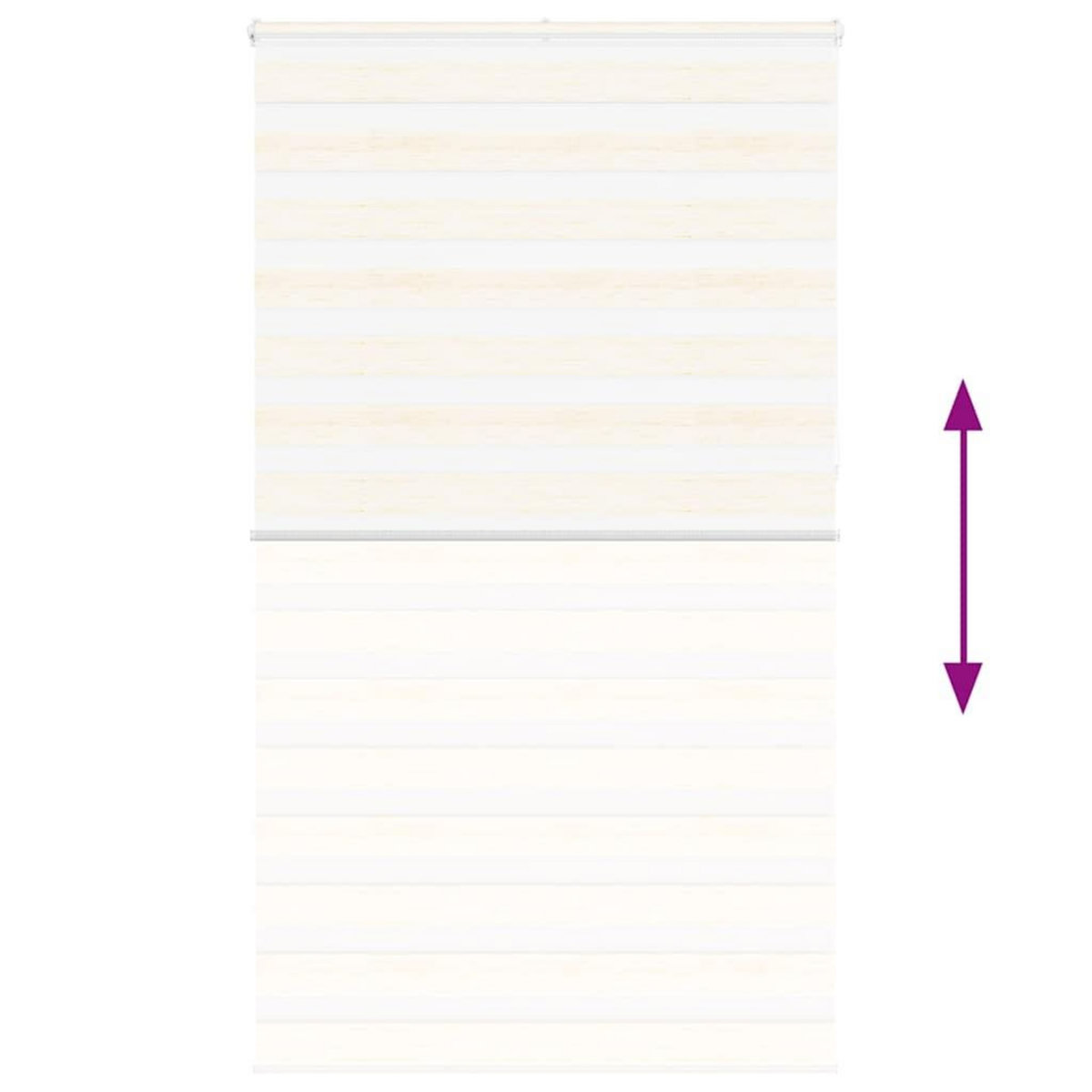 VIDAXL Store zebre beige marbre largeur du tissu 130,9 cm polyester