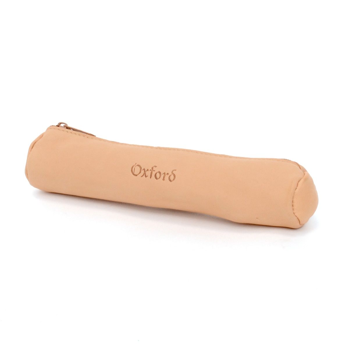 OXFORD Trousse en cuir naturel petit modèle 18x x4 cm - Ronde